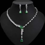 طقم مجوهرات جميل وراقي! 💎💚يتميز بتصميم أنيق وعصري على شكل أوراق الشجر أو الماركيز | رويال ليفل